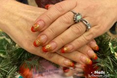 Vianočný design nechtov - nechtové štúdio Nails American Style Gelové Akrylové Nechty Bratislava